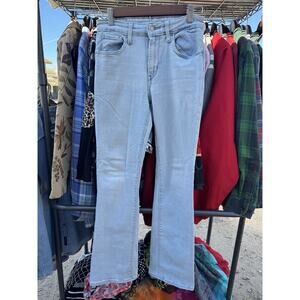 Levi’s 725 High Rise Bootcut Jeans Women's 26x30 Blue Button Stretch Light Wash